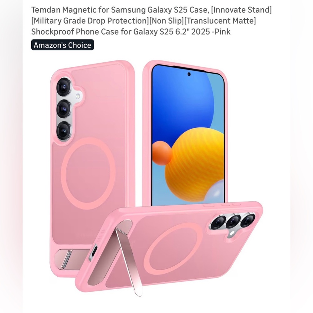 Samsung Galaxy S25 Pink Protective Case
